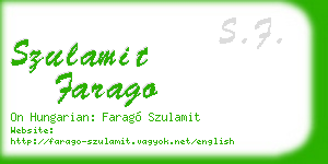 szulamit farago business card